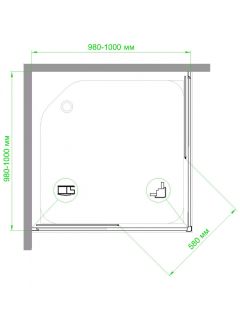 Душевой уголок Royal Bath HPD 100x100см хром RB100HPD-C-CH